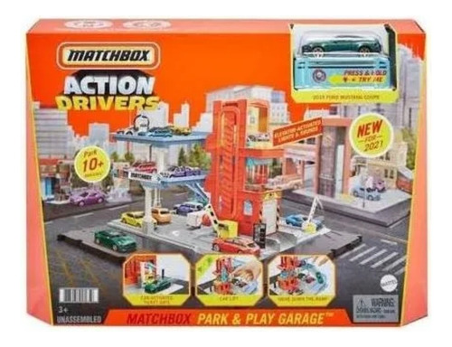 Pista Matchbox Action Park Play Garage + Carro De Regaló Multicolor