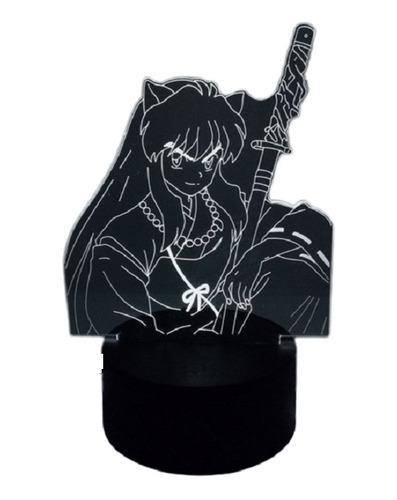 Lamparas 3d Luces Led Diseño De Inuyasha En Acrílico 