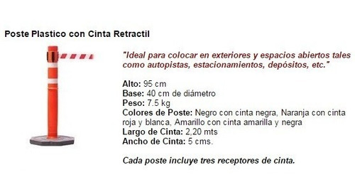 Poste Cinta Retráctil. Organizador De Filas. Uso Industrial.