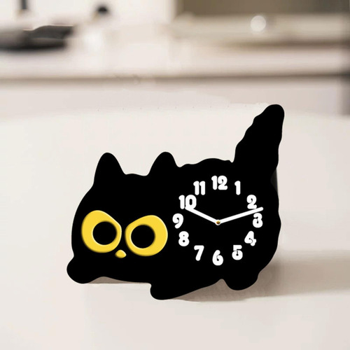 Tabletop Cat Reloj Mantel Reloj Desk Gatking Desk Reloj