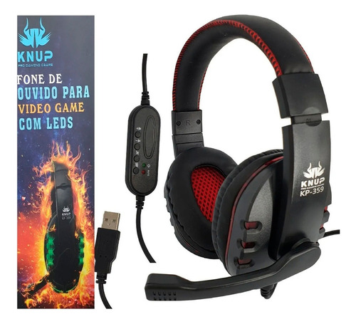 Fone De Ouvido Headset Game Usb Ps3 Microfone Knup