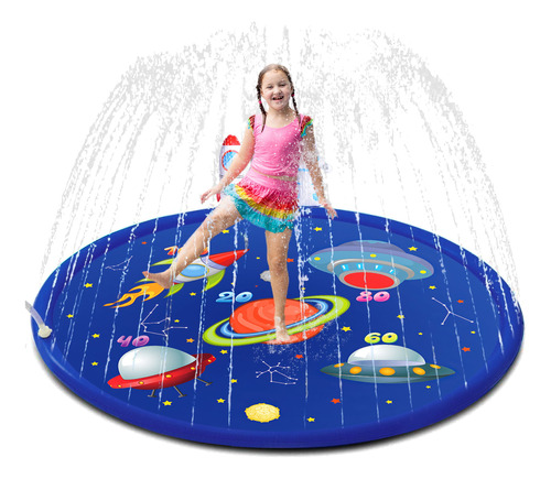 Fun Little Toys 68'' Blue Splash Pad Juguetes Para Niños Peq