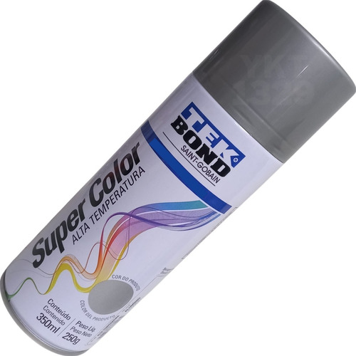 Tinta Spray Super Color Alumínio Alta Temperatura Tekbond