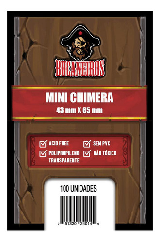 Sleeve De Proteção Padrão Mini Chimera 44x65mm Bucaneiros