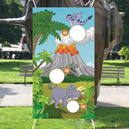 Imagen 5 de 9 de Juego De Lanzamiento De Volcán De Dinosaurio Banner De