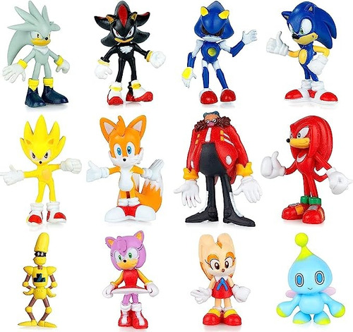 Figura De Acción Set 12 Pzs Sonic The Hedgehog 