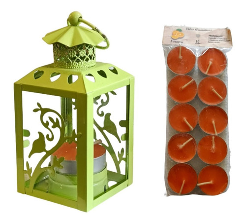 Portavelas Para Velas Tea Light Incluye 10 Velas Aromáticas 