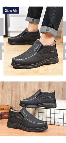 Botas De Nieve Para Hombre Con Zapatos Holgados De Felpa