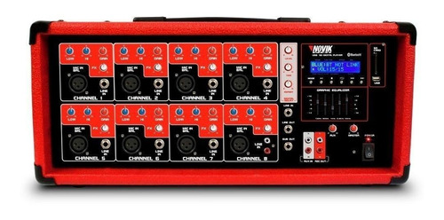 Consola Mixer Potenciada Novik Nvk-8500bt 8ch Bt Usb Sd Cuo