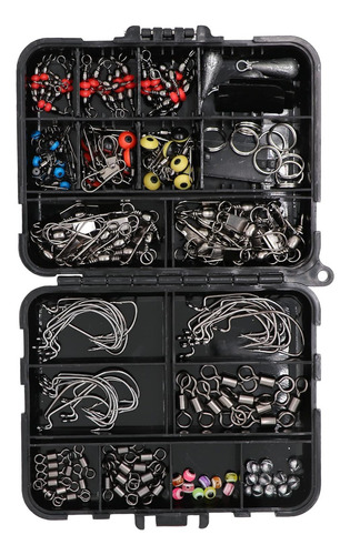 Kit De Pesca. Accesorios. 158 Piezas. Plomadas, Anzuelos Etc