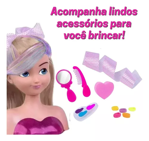 Boneca Busto Brinquedo Menina Maquiagem Penteados Nancy Hair - Teen Kids