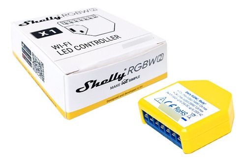 Shelly Rgbw2 Controlador Para Tiras Led Colores Via Wifi