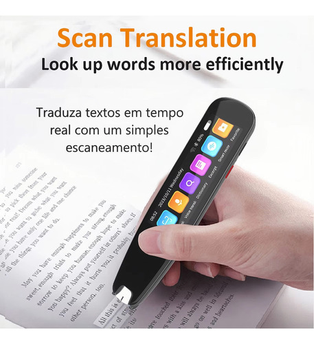 Caneta Tradutora Scanner Tradução Voz Texto Instantânea