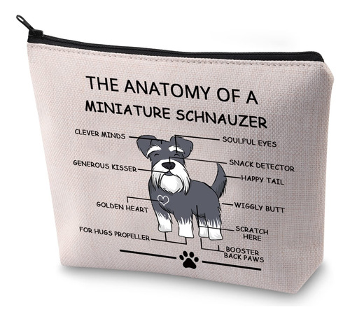 Levlo Funny Miniature Schnauzer Lovers Gifts The Anatomy Of