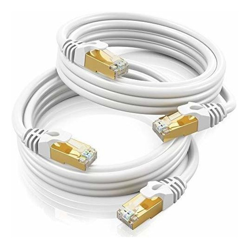 Cable Ethernet Cat7 - 6ft (2pk) Conector Rj45 - Stp De Doble