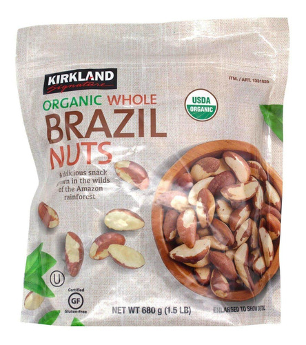 Kirkland Signature Nueces Orgánicas De Brasil Enteras 1.5 Li