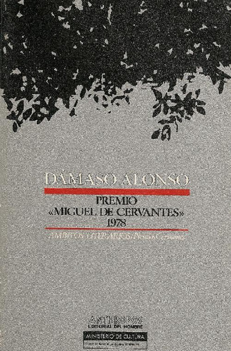 Libro Damaso Alonso Premio Miguel Cervantes 1978 De Xose Man