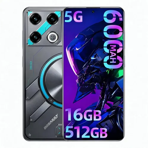 Smartphone Celular Bobarry GT 20 PRO 5G 16GB RAM 512GB Dimensity 8300 Octa Core Android 15 Tela 6,78 3216x1440 Câmera Traseira 64MP Selfie 28MP