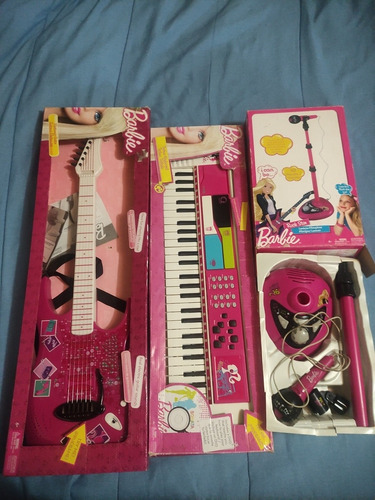 Imagen 1 de 8 de Juguetes Teclado Guitarra Micrófono Barbie