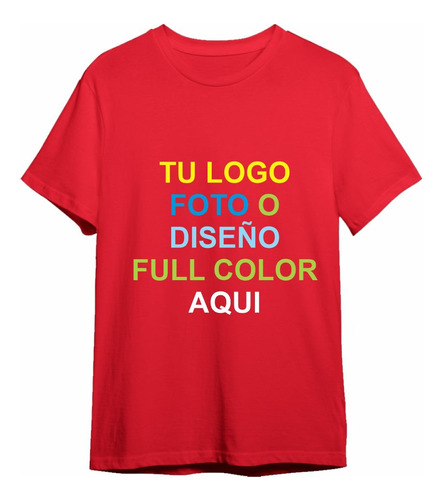 Remera Personalizada Algodón Estampado Dtf Fotos/imagen X 5u