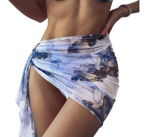 Sexy Falda Pareo Transparente Para Playa Hotwife
