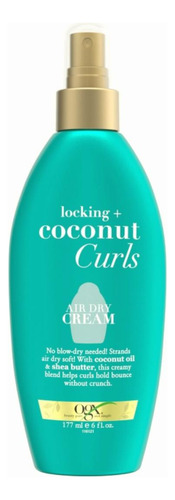 Ogx Locking + Coconut Curls Air Dry Cream, No Parabens, 6 Oz
