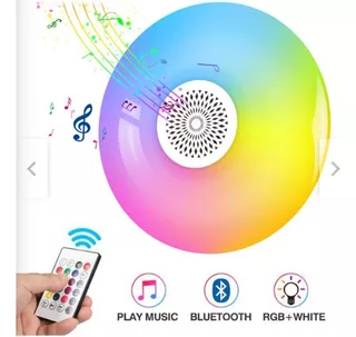Foco Grande Redondo Con Luces Y Control Remoto Musical