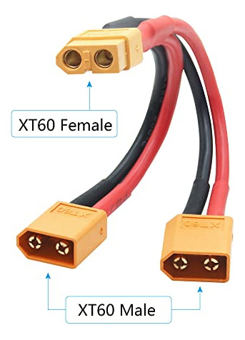 Xt60 Parallel Pack Connector 14awg Y Splitter Para Rc