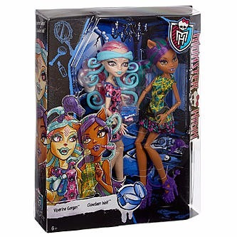 Monster High Pack Scare Makeup Clawdeen Wolf Viperine Gorgon