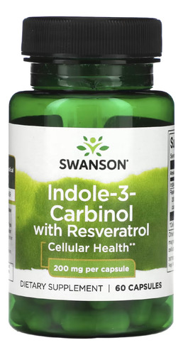 Indole 3 Carbinol Swanson 200mg Com Resveratrol 60caps Sabor N/a