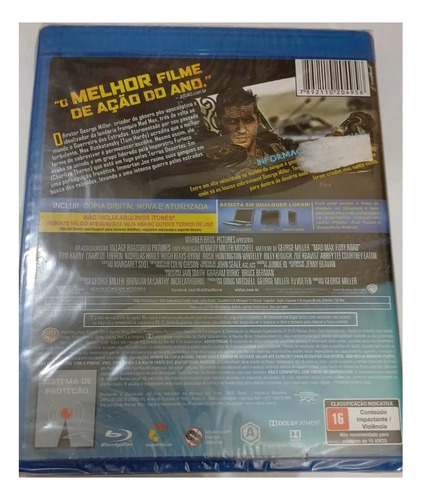 Blu-ray Mad Max - Estrada Da Fúria - Original & Lacrado