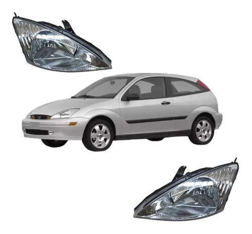 Par Faros Ford Focus 2000 2001 2002 2003 2004 Fondo Cromado