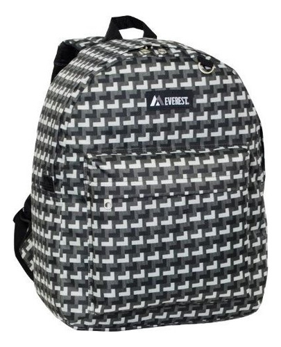 Everest Clásico Patrón Mochila, Gris, Un Tamaño