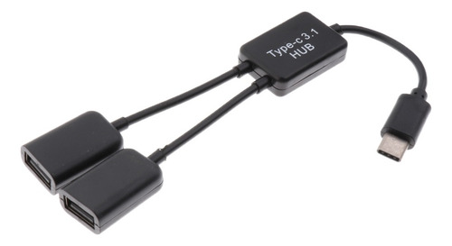 Usb 3.1 Tipo C A Usb Dual A 2.0 Otg Adaptador De