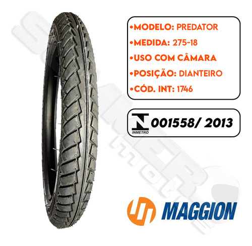 Par Pneu Gsr 125-150 275-18 + 100-90-18 (+largo) Maggion