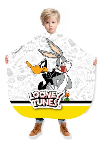 Capa De Corte Pelu Niños Looney Tunes Bugs & Lucas Laskapas 