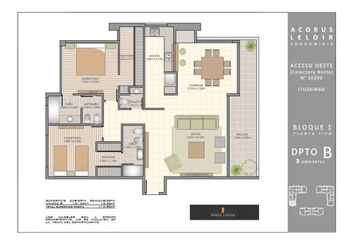 Imagen 15 de 15 de Venta Pozo Excep. Depto. 3 Amb. En Acorus Condominio Leloir