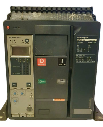 Disjuntor 1250a Merlin Gerin Masterpact Nt12 H1 Micrologic 5 (Usado)