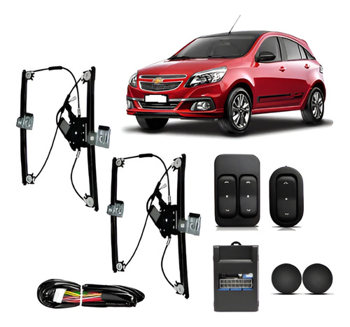 Kit Vidro Eletrico Agile 2011a 2016 4portas Completo