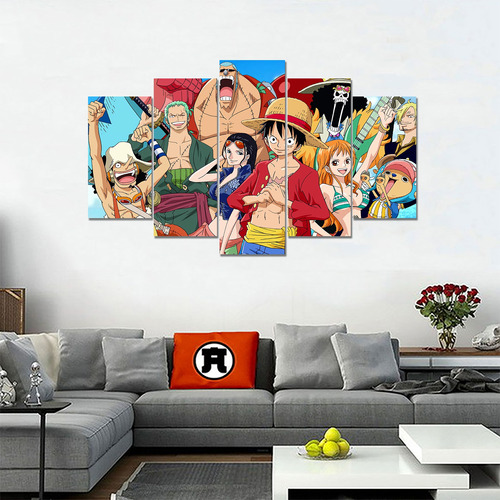 Cuadro - Poster - 5 Piezas 135 X 80 Cm - One Piece