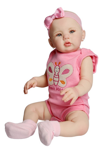 Boneca Bebê Reborn Abigail 48cm Corpo De Silicone Realista.