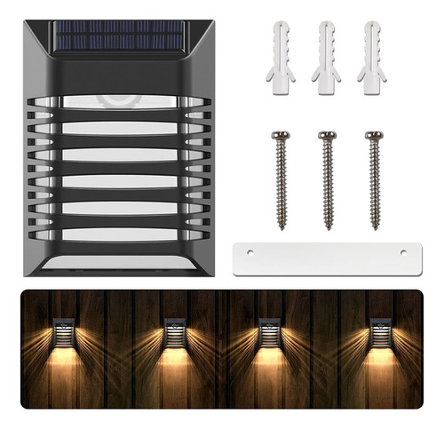 2/4/8pcs Solar Led Luces Al Aire Libre Solar Valla Luces