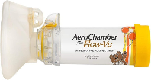 Aerochamber Plus Flow Vu/ 1-5 Años/ Cámara Espaciadora