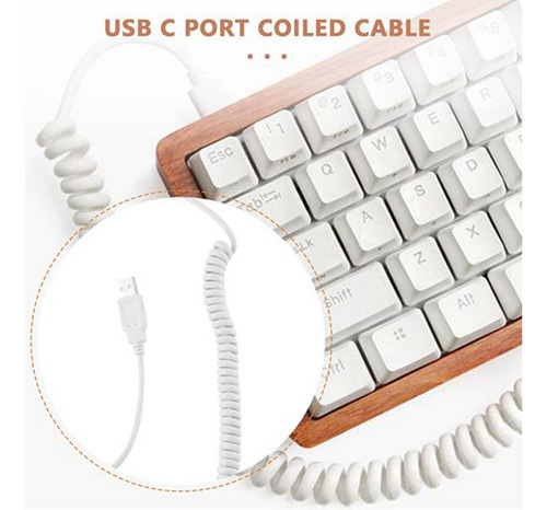 Wpd Cabo Enrolado Teclado Mecânico Com Fio C Gh60 Usb C