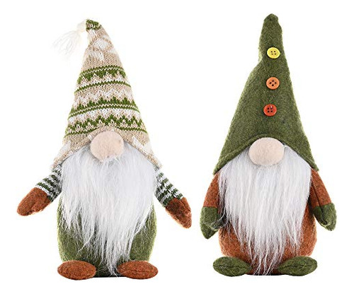2pcs Christmas Gnomes Ornaments, Swedish Plush Gnomes T...