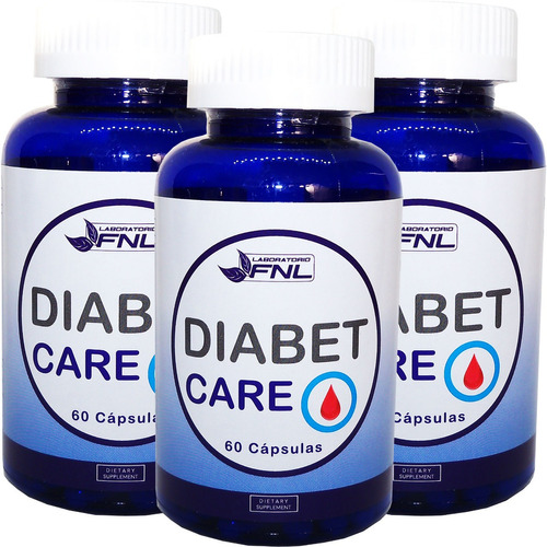3x Diabet Care Fnl 60 Cap Ayuda Control Glucosa Canela Maqui