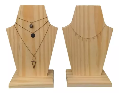 Organizador de joyas Soporte para collares / Madera rústica