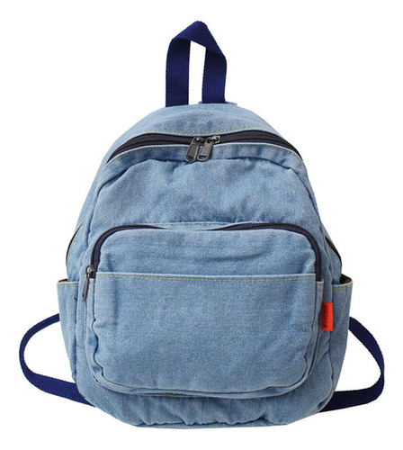 Mochila De Mezclilla Para Viajes Escolares, Bolsos De Hombro