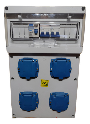 Tablero Obras 220/380 V Plástico Ip55 4 Toma 21 Kva C/disyu