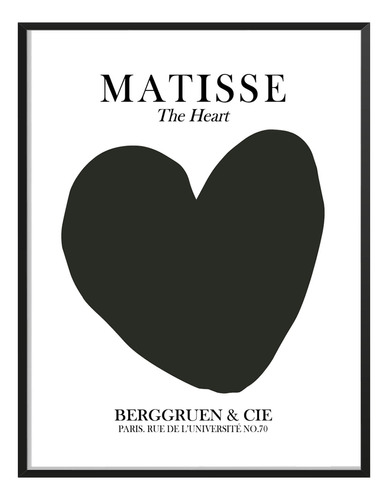 Poster Matisse The Heart Minimalismo Abstracto Cuarto 120x80